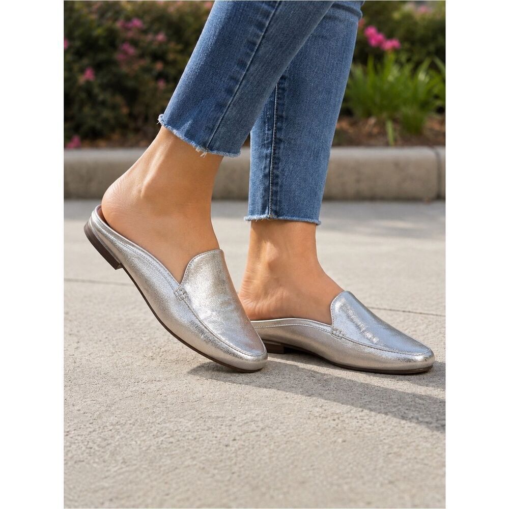 Madden Girl Silver Mules